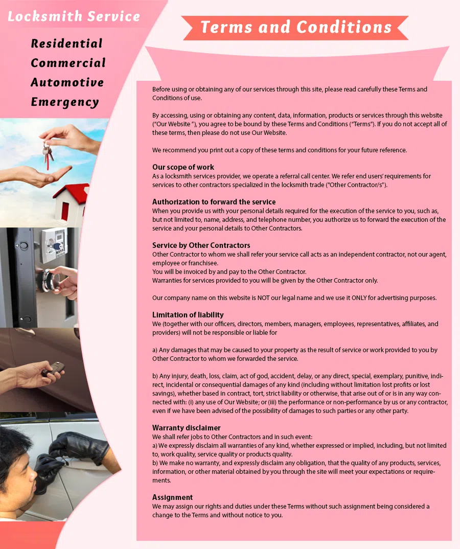 Mercury Locksmith Palos Verdes Peninsula, CA 310-844-9192 - TermsAndCondition-1